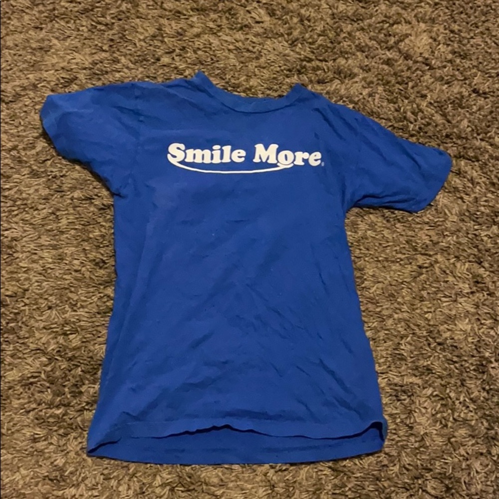 American apparel Roman Atwood Smile more blue shir